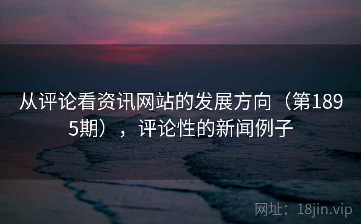 从评论看资讯网站的发展方向（第1895期），评论性的新闻例子