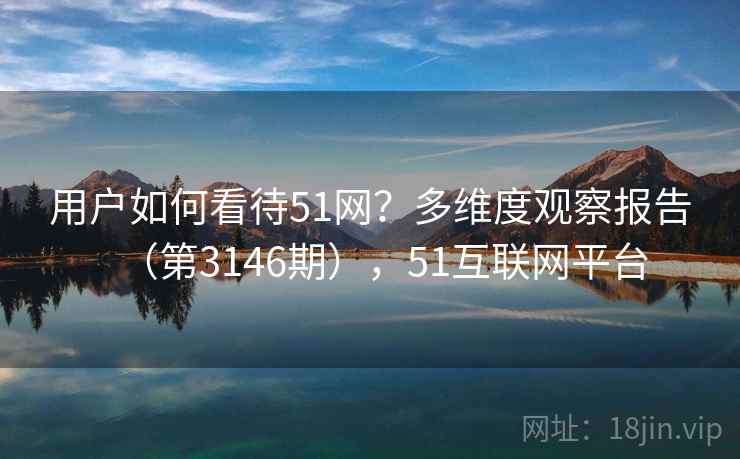 用户如何看待51网？多维度观察报告（第3146期），51互联网平台