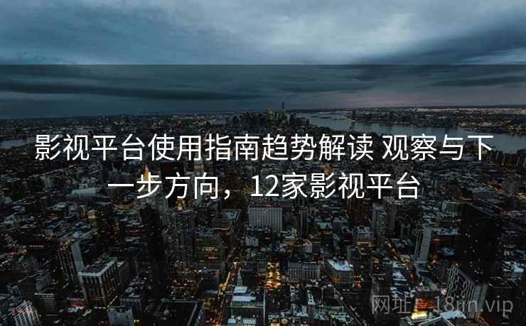 影视平台使用指南趋势解读 观察与下一步方向，12家影视平台