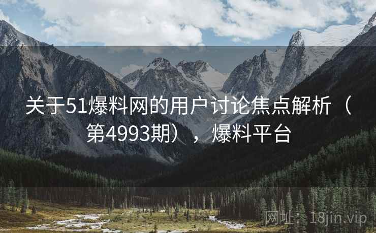 关于51爆料网的用户讨论焦点解析（第4993期），爆料平台