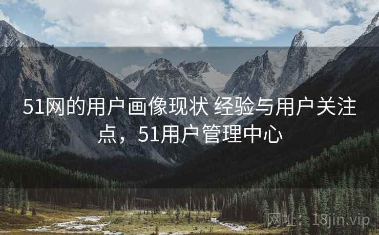 51网的用户画像现状 经验与用户关注点，51用户管理中心