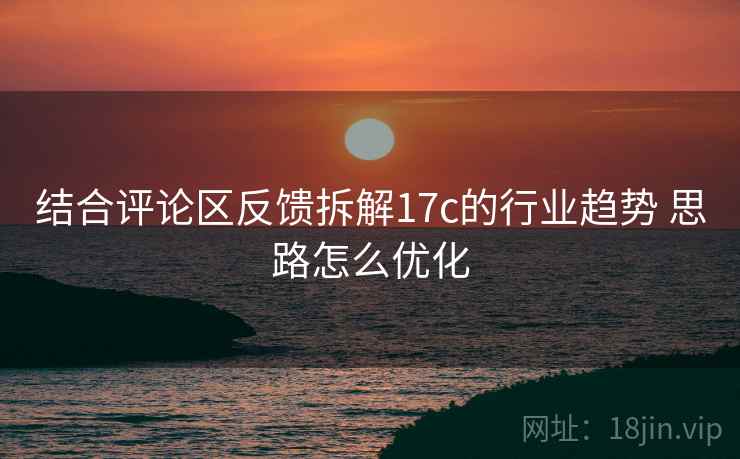 结合评论区反馈拆解17c的行业趋势 思路怎么优化